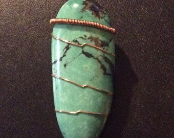 Turquoise Wire Wrap Pendant
