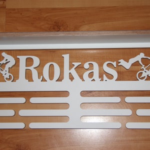 Custom Trophy Shelf & Medal Holder, Personalized Wooden Trophy Display Case Medal Hanger Rack, Sports Lover Gift