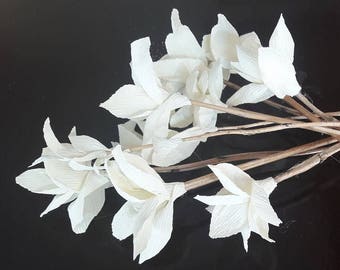 Set of 12 crepe paper flower