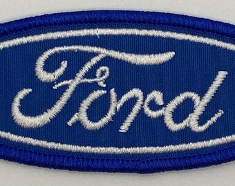 Blue NOS New Vintage Ford Embroidered Patch