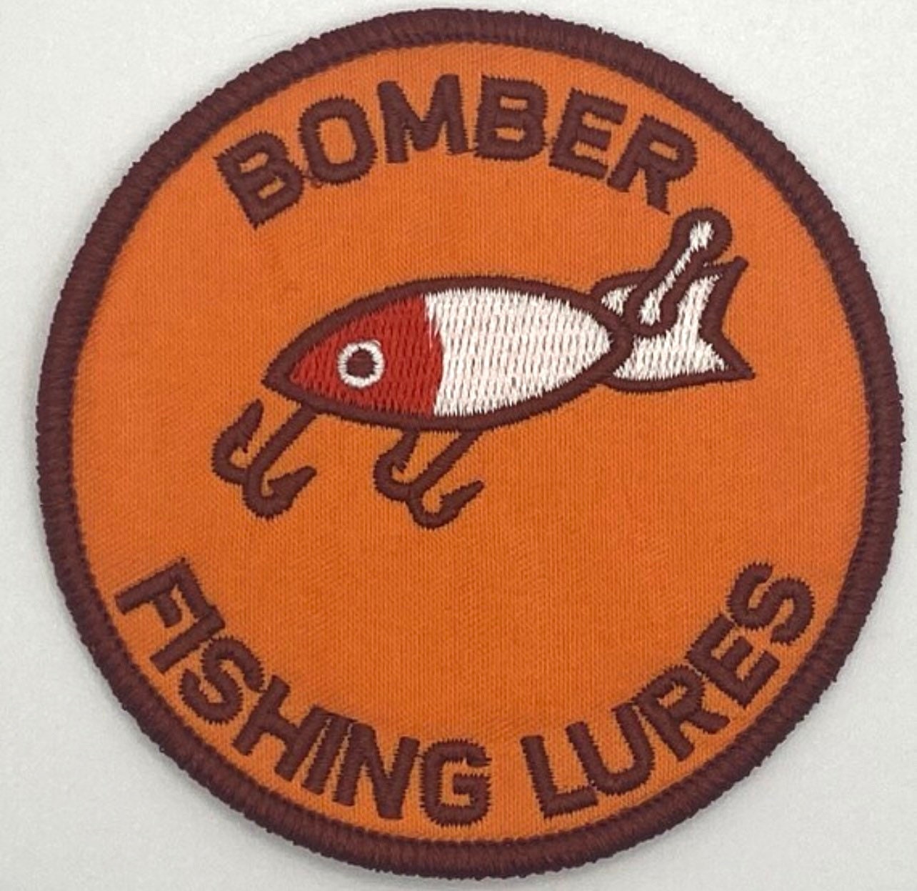 Buy Bomber Fishing Lures Orange Patch Vintage Style Retro Sew Iron Patch  Hat Cap Online in India 