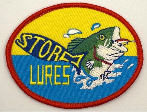 Storm Fishing Lures Patch Tackle Bait Vintage Style Retro Sew Iron Patch  Hat Cap