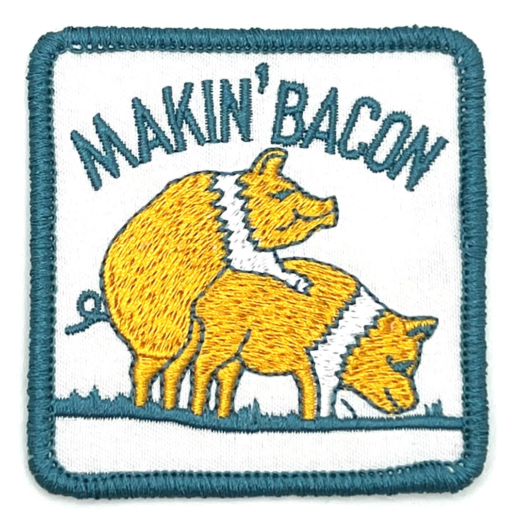 Makin Bacon Pigs Farm Hogs Funny Adult Humour Vintage Style