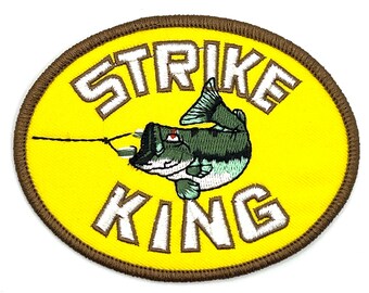Strike King Fishing Lures Patch Tackle Bait Vintage Style Retro