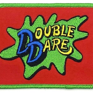 Double Dare Nickelodeon Game Show TV Iron On Sew Patch Vintage Style Retro Cap