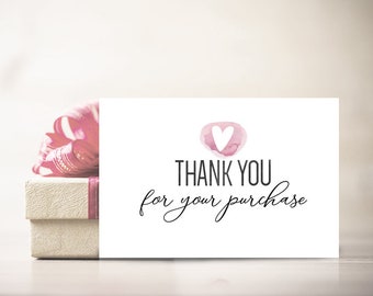 PDF Thank you for your purchase tag Printable card Notelets business Package insert Etsy Seller Thanks Postage Slips Add to order