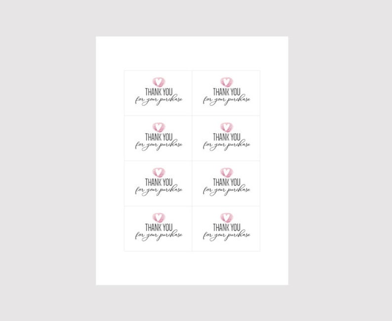 PDF Thank you for your purchase tag Printable card Notelets business Package insert Etsy Seller Thanks Postage Slips Add to order image 2