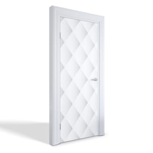 Geometric Pattern Door Sticker, Carving Door Mural, Abstraction Door Decals, White Door Mural, Bedroom Door Stickers