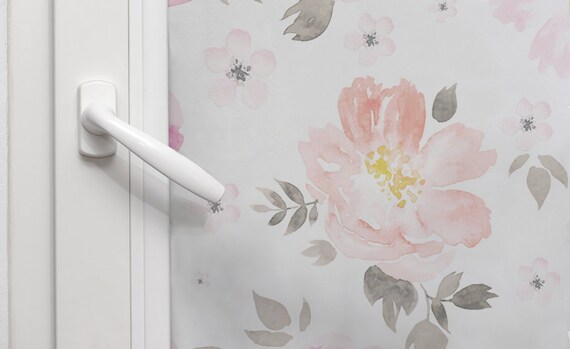 Vintage Floral Roller Shades Window And Solar Custom Blinds Etsy