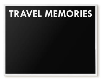 Travel Memories Office Organizer Board, Black Wall Hanging Organizer, Minimalist Modern Wall Decor, Texts Pattern
