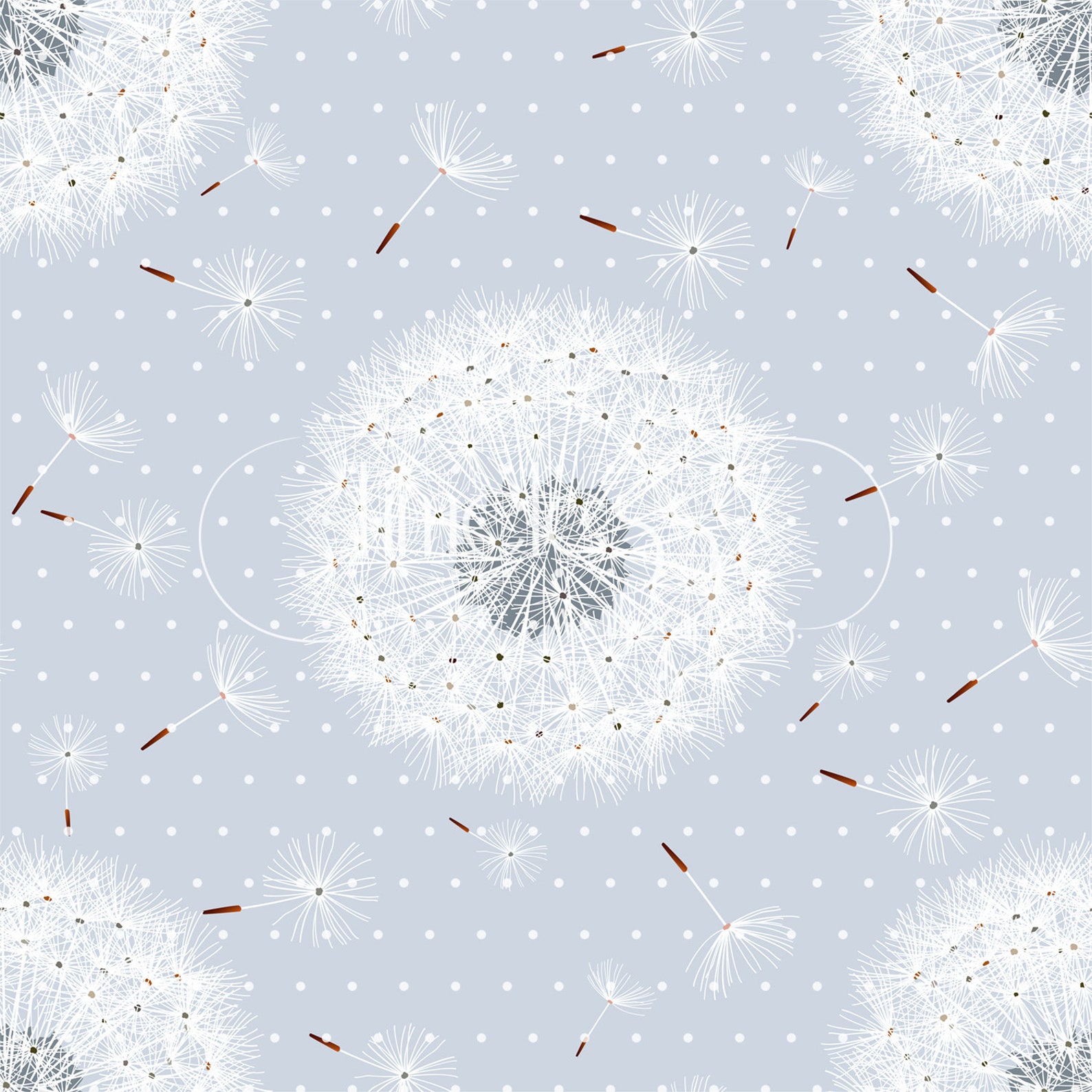 Grey dandelions removable wallpaper gray and white wall mural Etsy