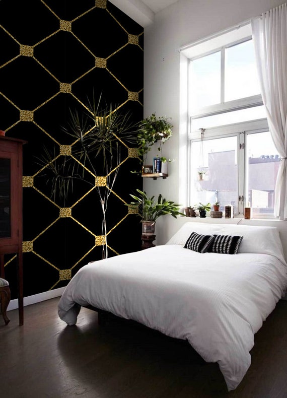 Black and gold bedroom wall decor online