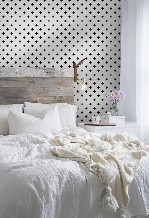 Hand-drawn feathers removable wallpaper black and white wall mural self adhesive #157