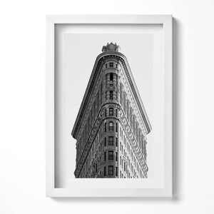 Symmetrical Building Print in Frame, City Art Print, Gray Wall Art