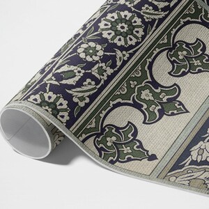 Patchwork By Albert Racinet Rug For Living Room, Abstraction Vinyl Floor Mat, Brown Living Room Rug, Easy To Clean Rug, Waterproof Rug