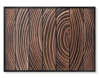 Wood Structure Decorative Magnet Board, Brown Souvenir Magnet Display, Rustic Minimalist Room Decor, Textures Pattern