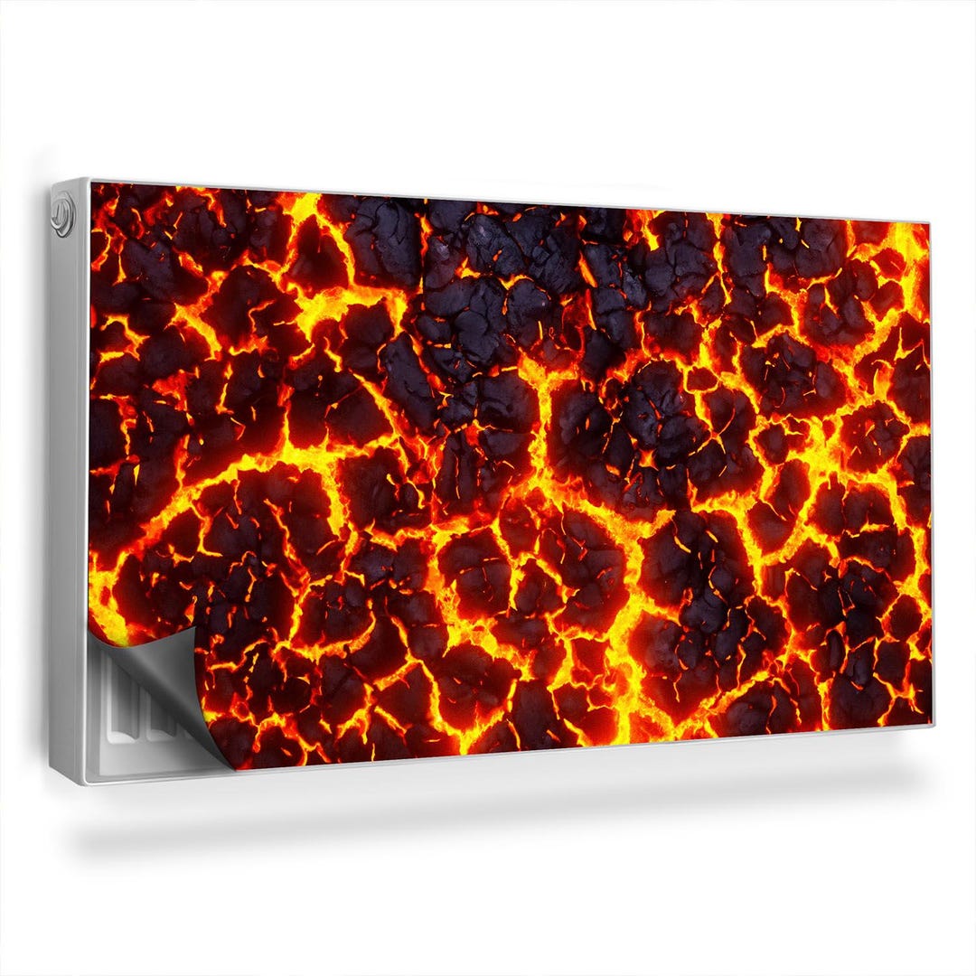 Heated Lava and Cracked Igneous Rock Heating Cover, Orange Magnetic ...