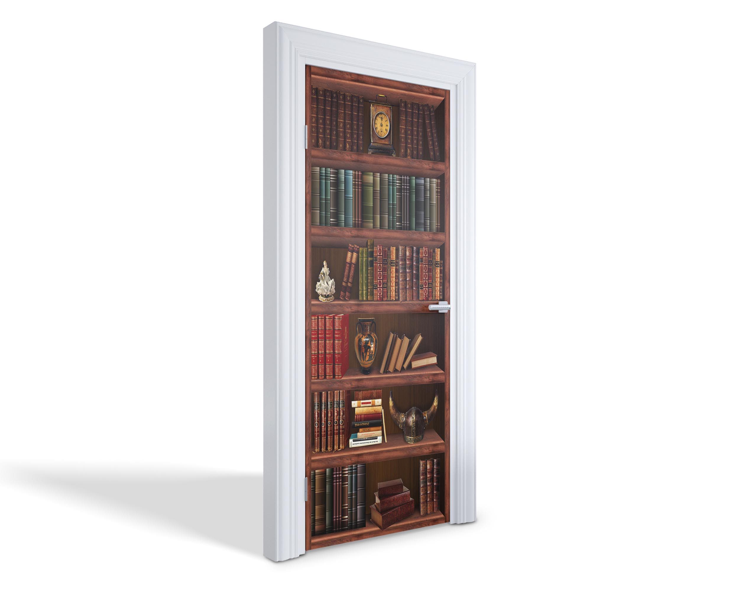 Historic Library Door Sticker, Carving Door Mural, Decoration Door ...