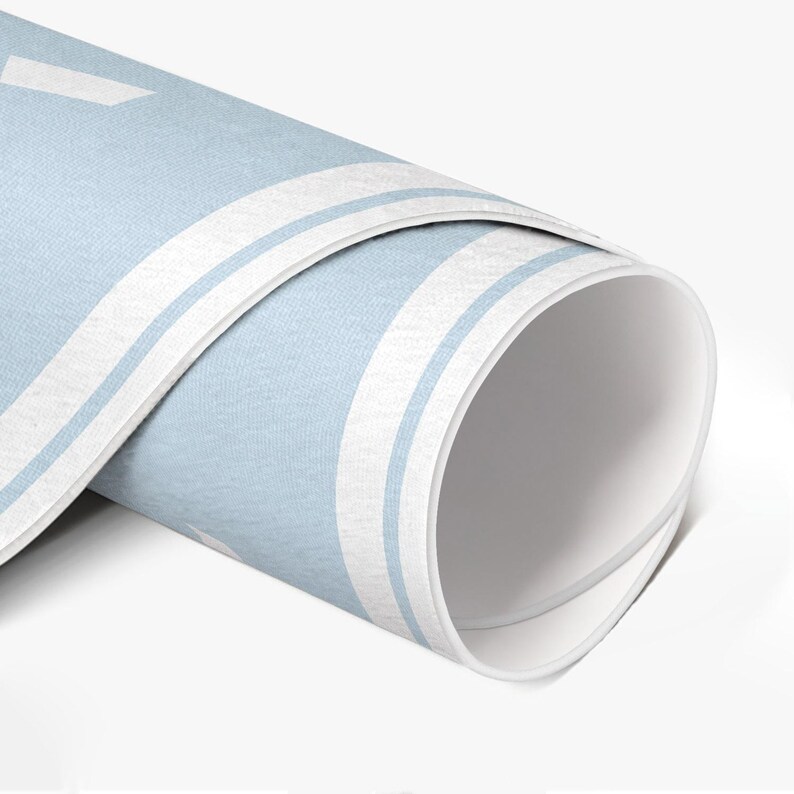 Sprinkles Rug White Sprinkles on A Blue Background Round Area Rug, Patterns Vinyl ...
