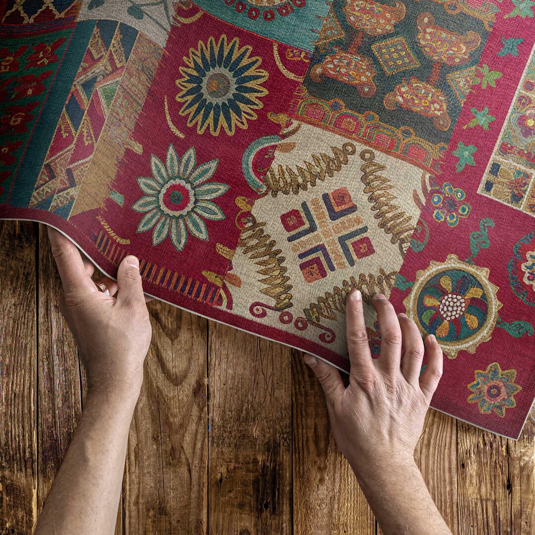 Turkish Abstract Rug Abstract Design in Retro Turkish Persian Style Bedroom Rug, Abstraction ...