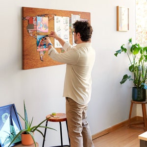 Weltkarte mit Flaggen, besuchte Orte, große Korktafel, mehrfarbig, Reise-Tracker, Push-Pins, Druck auf Leinwand