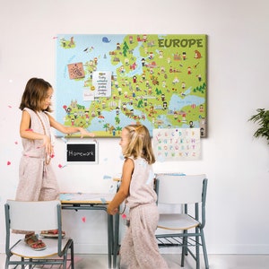 Weltkarte mit Flaggen, Reise-Tracker, große Korktafel, mehrfarbig, mit Push-Pins, Druck auf Leinwand, besichtigte Orte