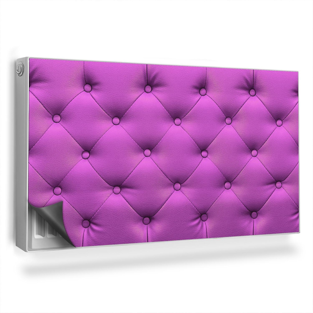 Cloth Radiator Cover Elegant Quilted Fabric Texture Radiator Cover, Purple Magnet Mat ...