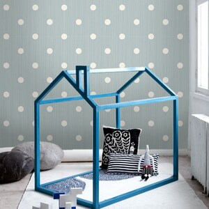 Abnehmbare Tapete Polka Dots, grau und weißes Wandbild, große Tapete Wandbild #219