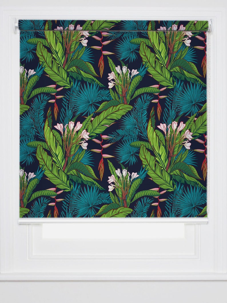Tropical Jungle Roller Shades Window and Solar Custom Blinds Etsy Canada