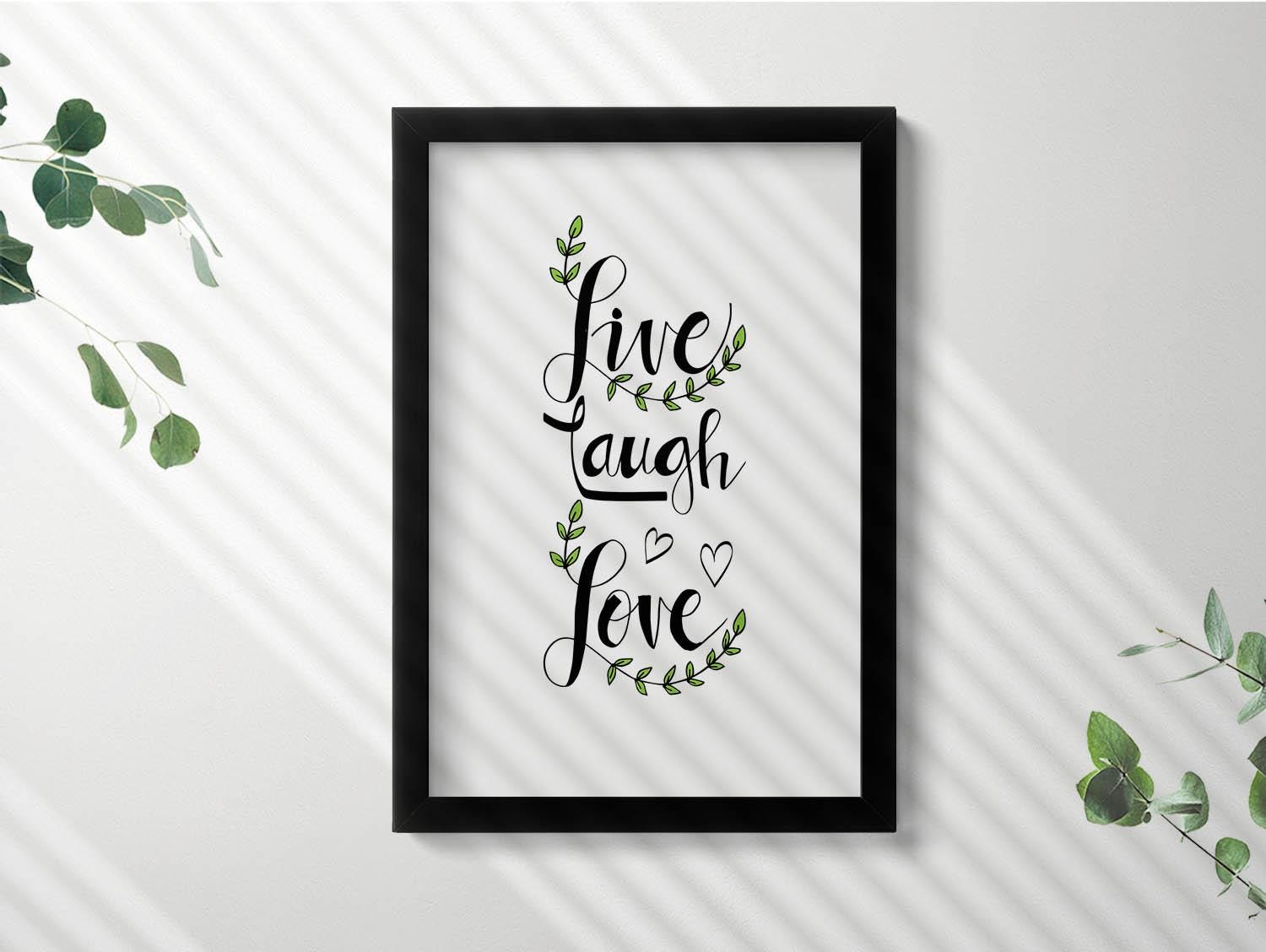 Close Up Cadre photo 3D Live Laugh Love pour 8 photos