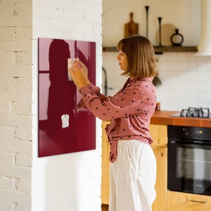 Burgundy Command Center, Burgundy Color, Magnetic Chore Board, Large Board, Message Board