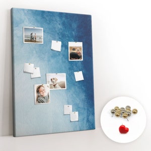 Prélèvement d'eau, Tableau d'idées, Tableau de notes de l'élève XXL, Bleu, Tableau en liège, Epingles incluses, Motif personnalisé