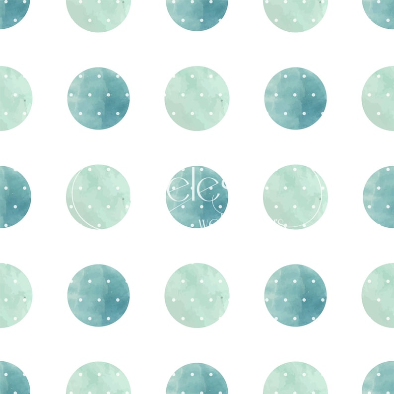 Watercolor dots removable wallpaper green and white wall mural reusable #256