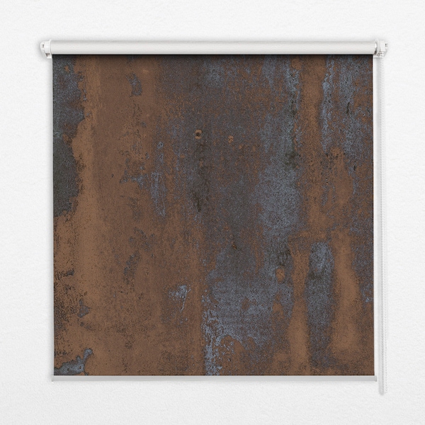 Roller Shades, Light Filtering or Blackout, Rusty concrete, Brown and Gray, Texture, Handmade Roman Blinds, Unique Window Dressings