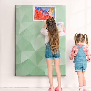 Direct pattern, Memo Board, Student's Notes Board, Green, XXL Cork Board, Push Pins, Custom Pattern