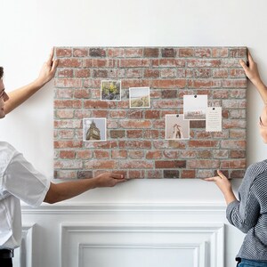 Tablero de notas XXL para estudiantes, diseño personalizado, tablero de corcho, tablero de estado de ánimo, pines incluidos, marrón