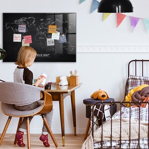 Schwarze Weltkarte Länder, Travel Tracker, besuchte Orte, Orte, an denen Du gewesen bist, Kartenmuster