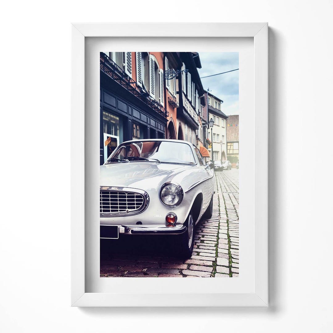 Retro Car Print in Frame, Vehicles Art Print, Multicolored Wall Art - Etsy