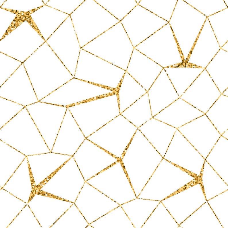 Mosaic Gold Removable Wallpaper Golden and White Wall Mural Etsy