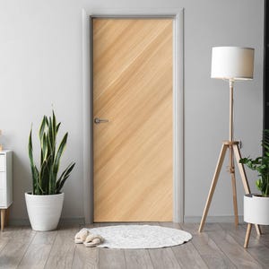 Wooden Texture Door Sticker, Carving Door Mural, Texture Door Decals, Brown Door Mural, Bedroom Door Stickers