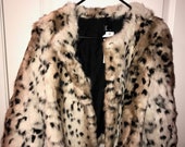 Cheetah Print 100 Rabbit Fur Jacket