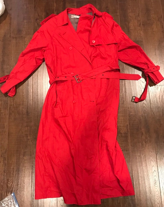 GUCCI Red Trench Coat SIZE 40 | Etsy