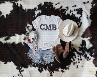 Bella Canvas 3001CVC Heather Prism Natural Unisex T-shirt Mock Up / Shirt Mock Up / Unisex Mock Up / Western Mock Up / Cowhide Mock Up