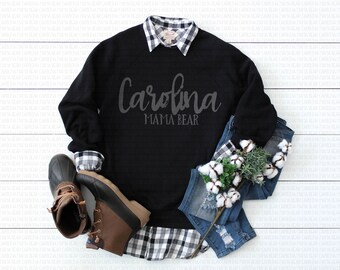 Bella And Canvas Ladies Black Sponge Fleece Sweatshirt Etsy