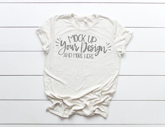 Bella Canvas 3413 Oatmeal Triblend Unisex Basic T-Shirt MockupT-Shirt Bella Canvas 3413 Oatmeal Triblend Unisex Basic T-Shirt MockupT-Shirt