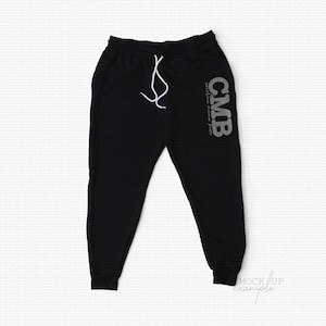 Bella Canvas 3727 Unisex Jogger Sweatpant Black Mock Up | Jogger Mock Up | Sweatpant Mock Up | Lounge Pants Mock Up | Mock Up