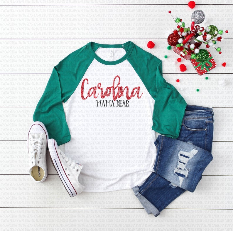 Download Bella Canvas 3200 Red White Unisex Raglan Mockup T-Shirt ...