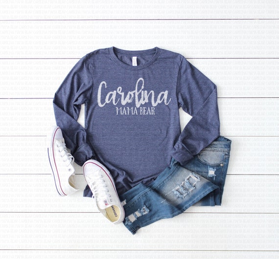 Bella Canvas 3501 Heather Navy Unisex Long Sleeve T Shirt Etsy