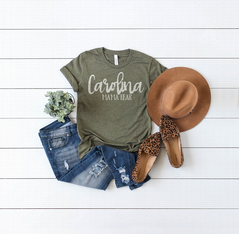 Download Bella Canvas 3001 Heather Olive Unisex T-shirt Mock Up ...