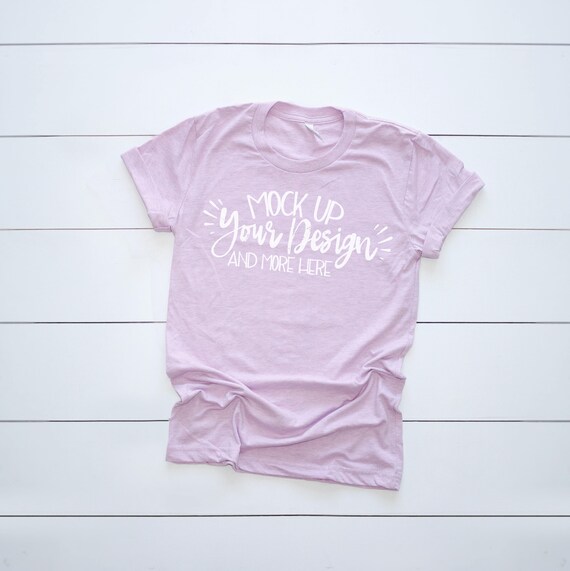 Bella Canvas 3001 Heather Prism Lilac Unisex Basic T Shirt Etsy